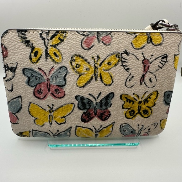 Coach NWT Corner Zip Wristlet With Butterfly Print - Picture 5 of 11